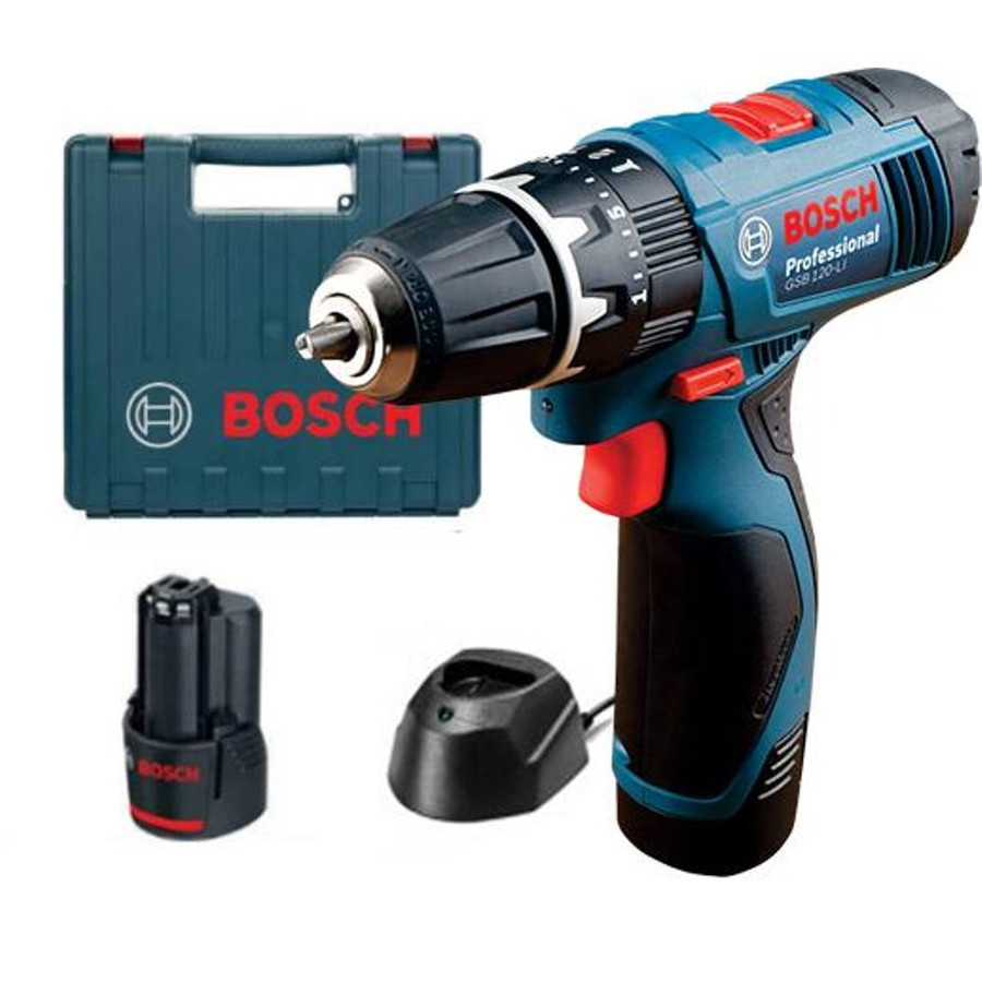 Bosch GSB 120-LI Cordless Impact Drill / Bor Tembok Baterai GSB120 LI