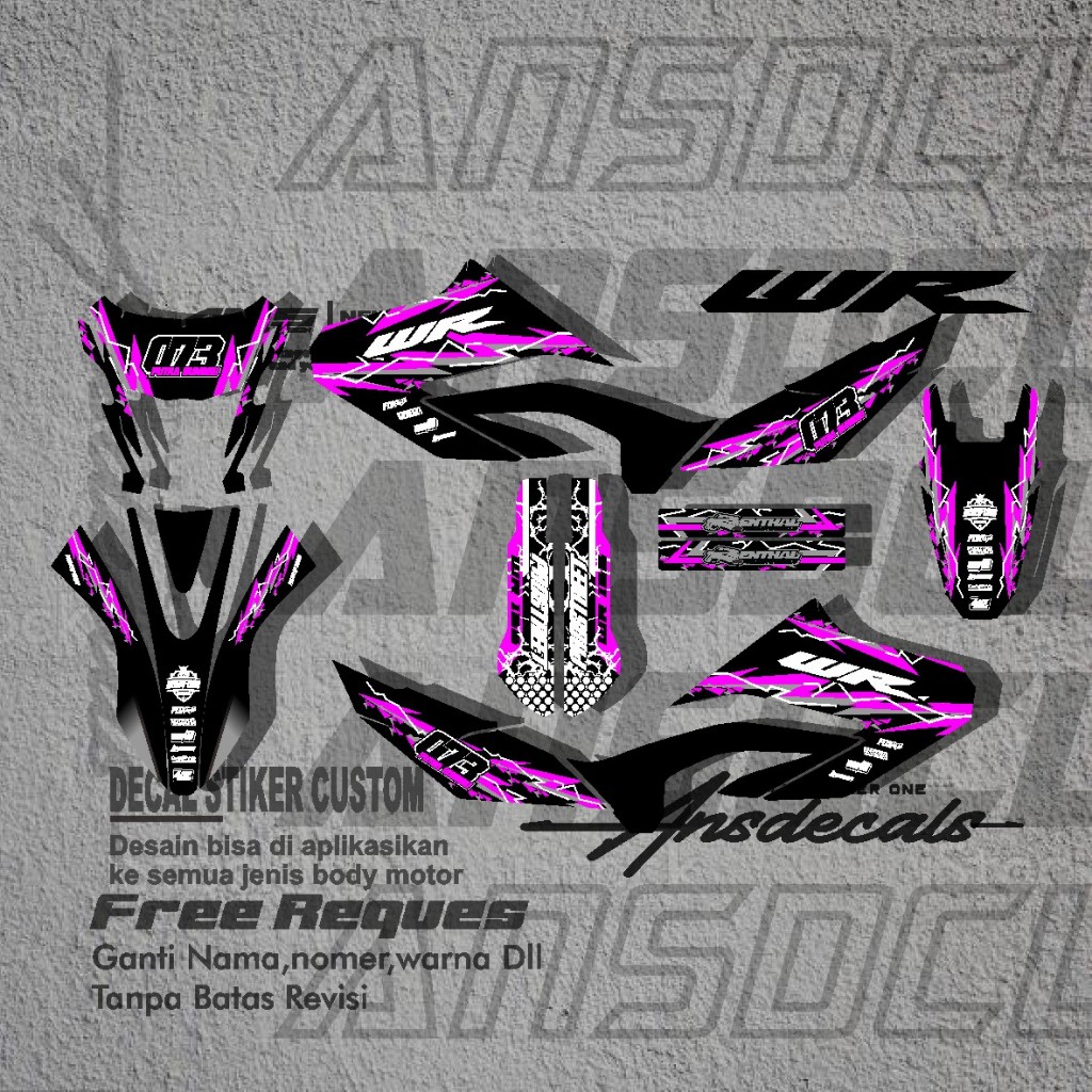 DECAL STICKER YAMAHA WR 155 NEW STIKER YAMAHA WR 155 FREE REQUES STIKER WR YAMAHA