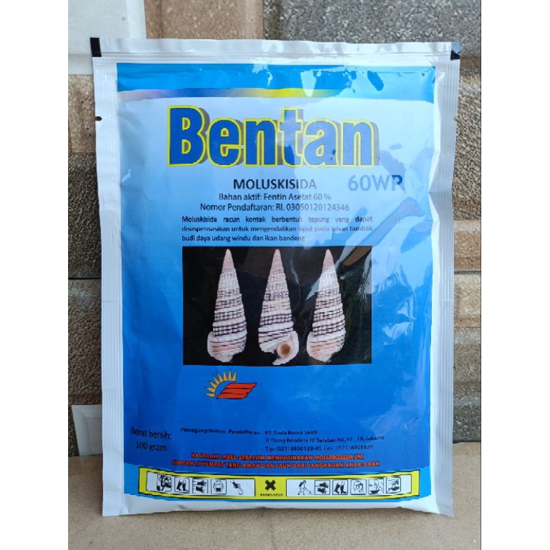 Bentan biru 60 WP ( Moluskisida ) mengendalikan siput