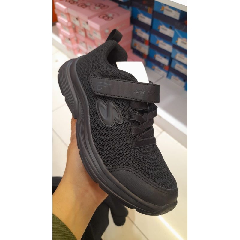 Sepatu Skechers Hitam Anak Laki dan Perempuan