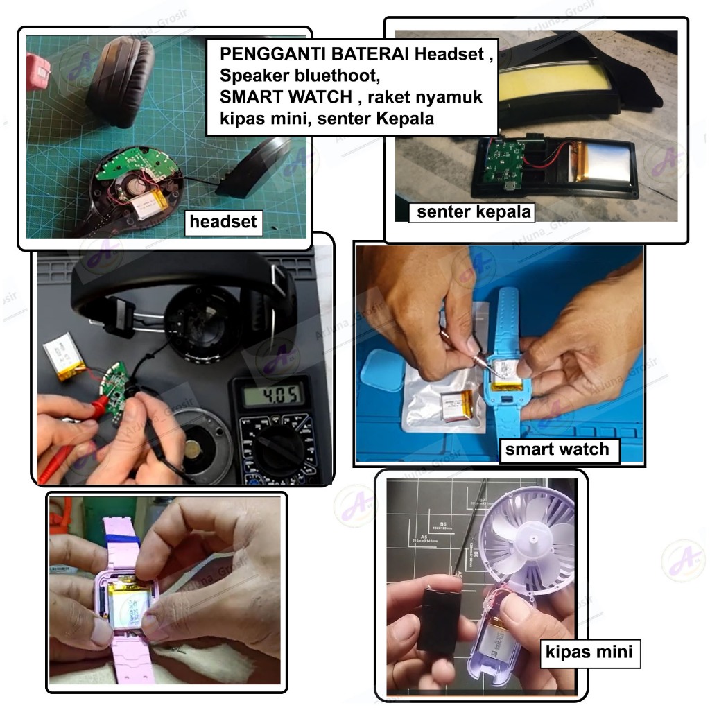 Chicorashop1 Baterai Lipo 3.7V 450Mah Dengan Bms / Baterai Headset Bluethoot / Baterai Smart Watch