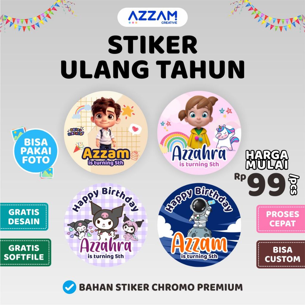 

STIKER ULANG TAHUN / STIKER BIRTHDAY / STICKER / STIKER / STICKER ULANG TAHUN / STICKER BIRTHDAY