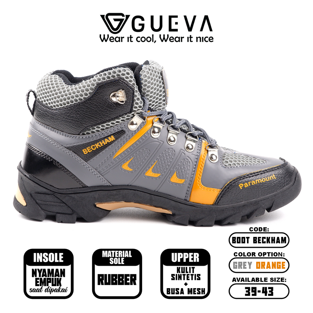 GUEVA Sepatu Hiking Pria Olahraga Outdoor Sepatu Gunung Beckham Paramount Adventure Anti Slip Shoes