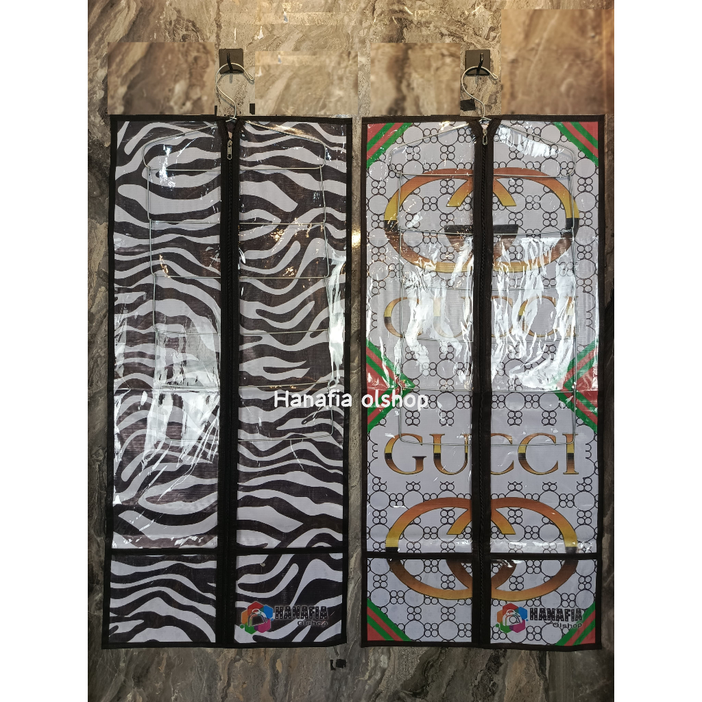 RAK JILBAB MOTIF | RAK HIJAB MOTIF GUCCI ZEBRA | TEMPAT HIJAB | RAK KERUDUNG / RAK GANTUNG / RAK