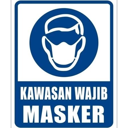 

STIKER SIGN K3 SAFETY sticker Vinyl KAWASAN WAJIB MASKER