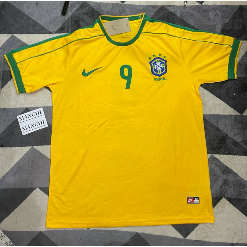 Jersey Brazil 1998 Retro NNS #10 Ronaldo Grade Ori BNWT Size M (Eropa) XL (Asia)