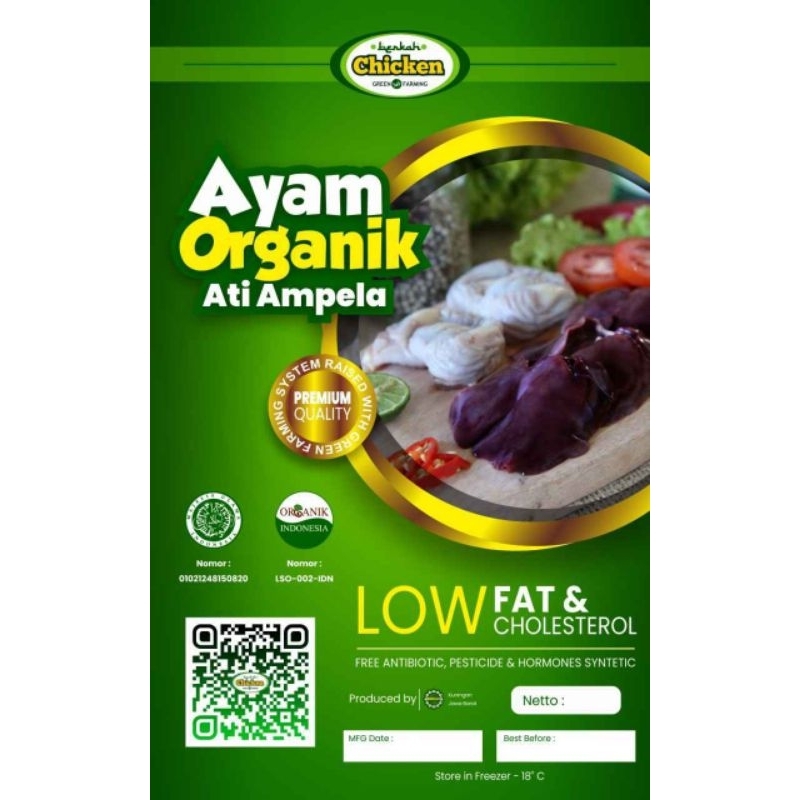 

Berkah Chicken Organik Hati Ampela 500 gram