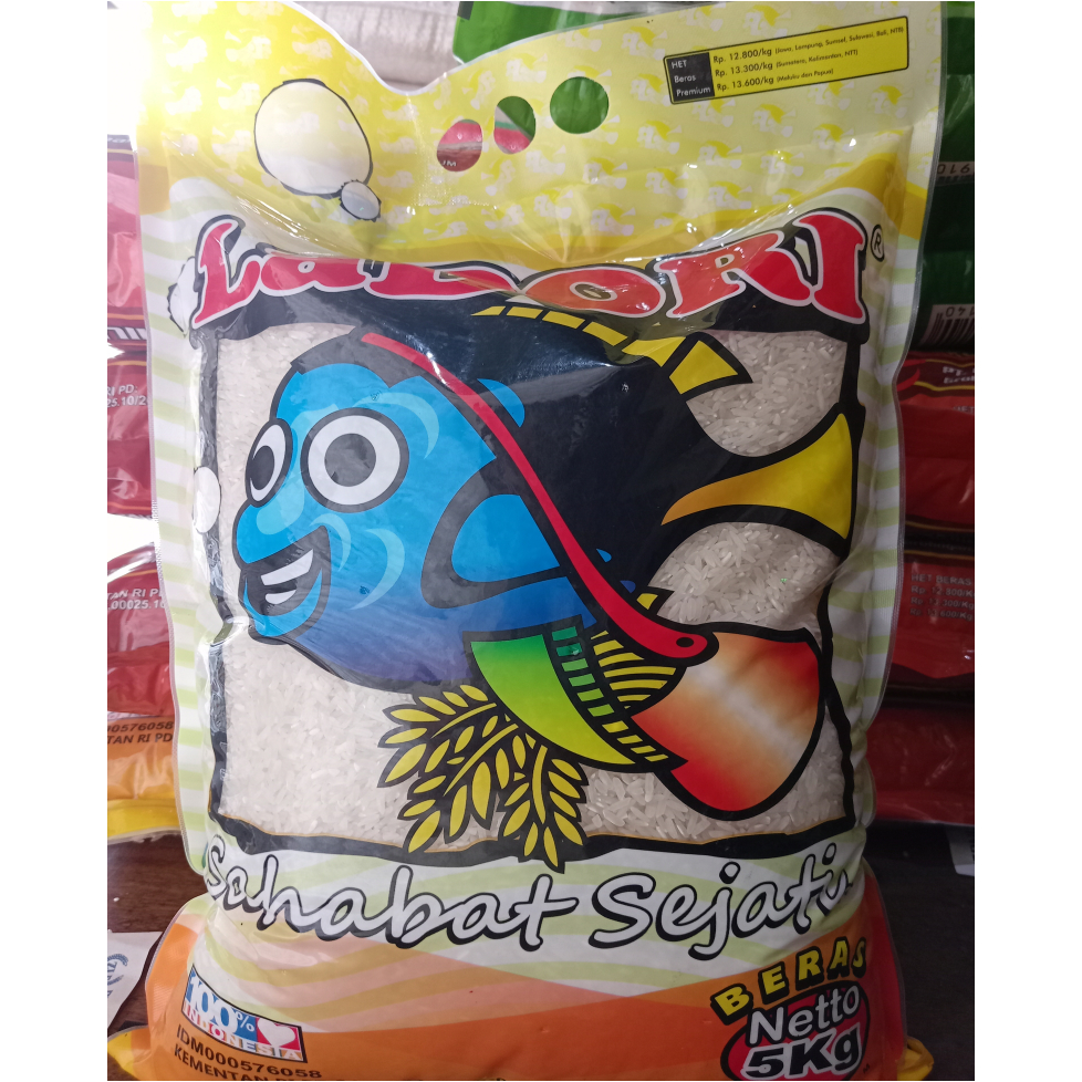 

BERAS PREMIUM 5kg PREMIUM MEREK LADORI