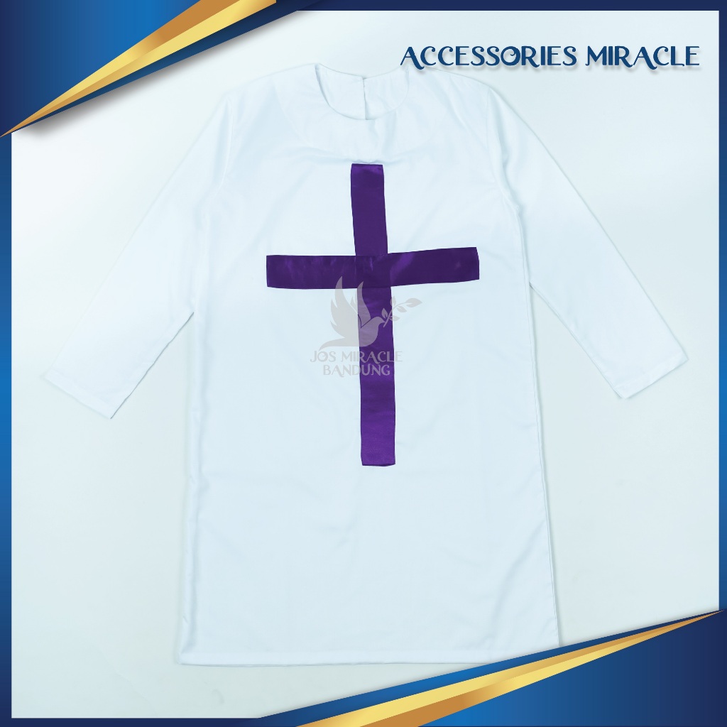 AM - Jubah/ Baju Baptis Putih Polos