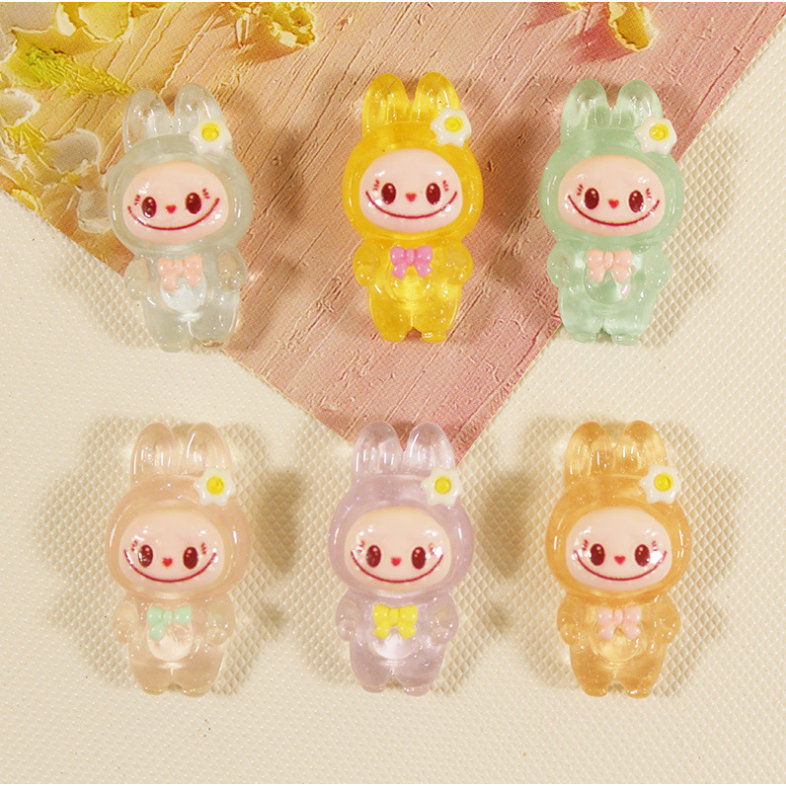 

1 Pcs Resin Clay Stiker 3D Motif Labubu 3D-023