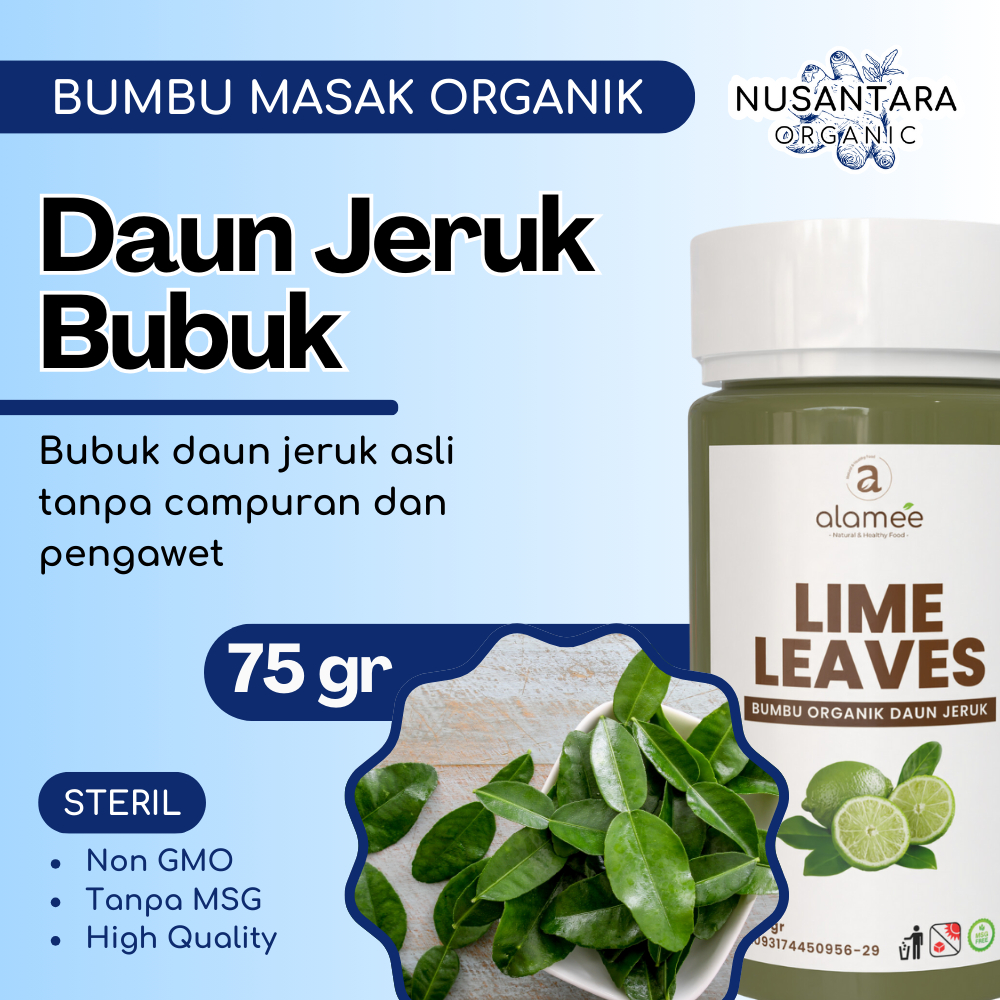 

ALAMEE Bubuk Daun Jeruk Tabur 75 gram lime leaves Powder Bumbu Masak Dapur Organik Rempah Rimpang