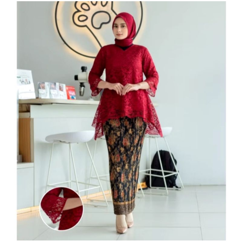 Set Rinjani brukat Kebaya wisuda kebaya modern kebaya kondangan wanita modern kebaya kutu baru moder