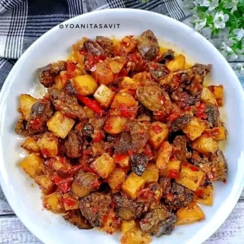 

Sambal ampela kentang goreng/Lauk sambal ampela kentang goreng