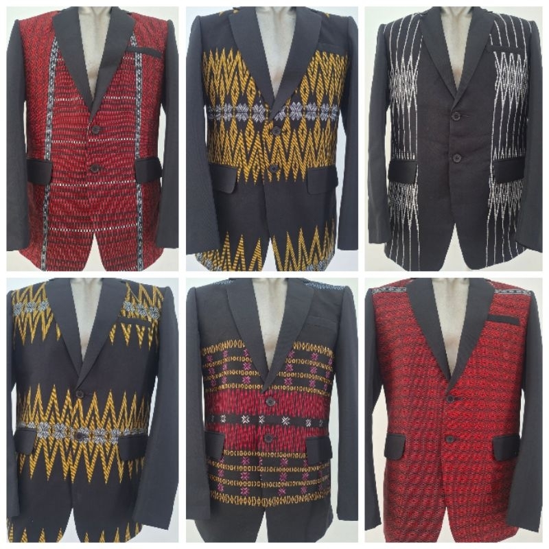 Jas ulos Sumatera / Jas formal ulos full lapis / Jas motif ulos kombinasi superblack / Jas Pria moti