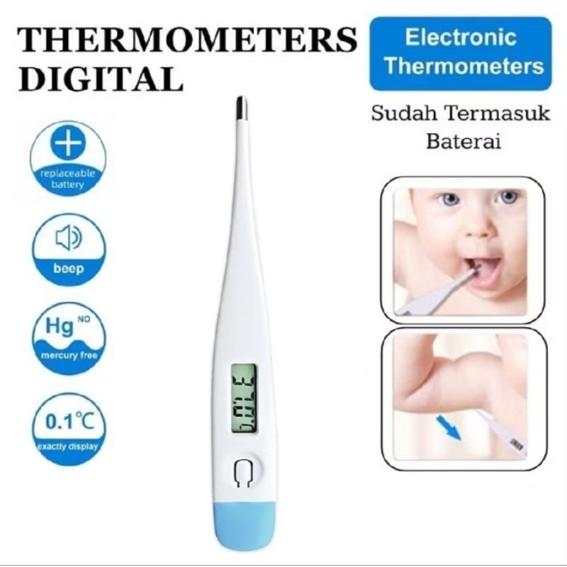 Termometer Digital Bayi / Alat Pengukur Suhu Badan Bayi dan Dewasa / Thermometer Digital untuk Anak-