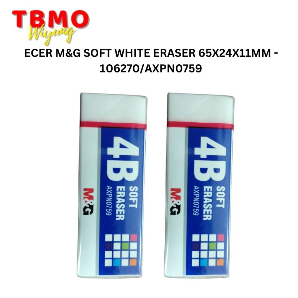 

TBMO ECER M&G SOFT WHITE ERASER 65X24X11MM - 106270/AXPN0759
