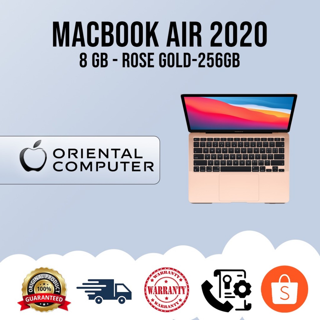 Laptop Macbook Air 2020 Rose Gold 13inch 8/512 SSD Second Original Bergaransi