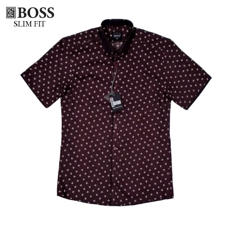 KEMEJA TANGAN PENDEK SLIMFIT BOSS 1252