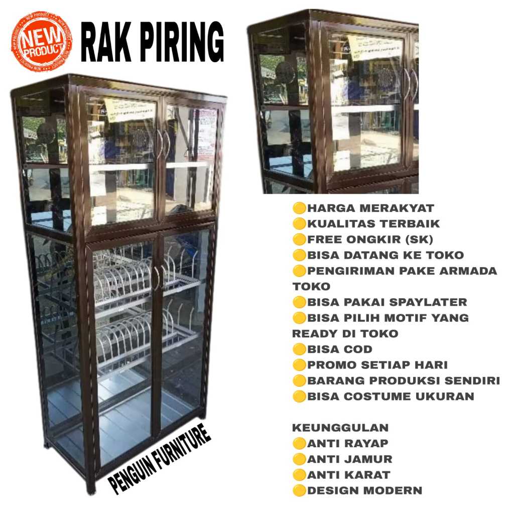 rak piring aluminium kuat tebal awet // pengiriman only jabodetabek