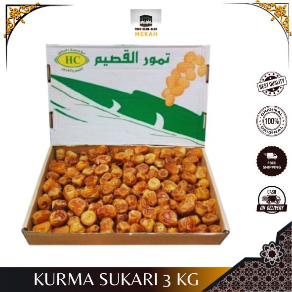 

Kurma Sukkari Sukari Kurma Basah Kurma Raja 100% Original Oleh-Oleh Haji Umroh 3kg Al Qassim