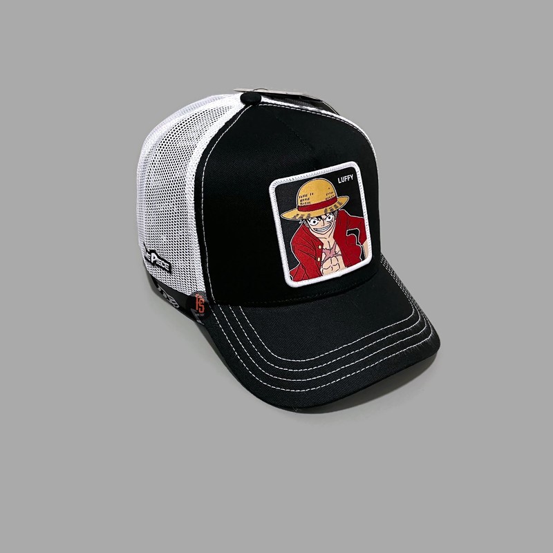 TOPI ORIGINAL CAPSLAB TRUCKER LUFFY BLACK WHITE