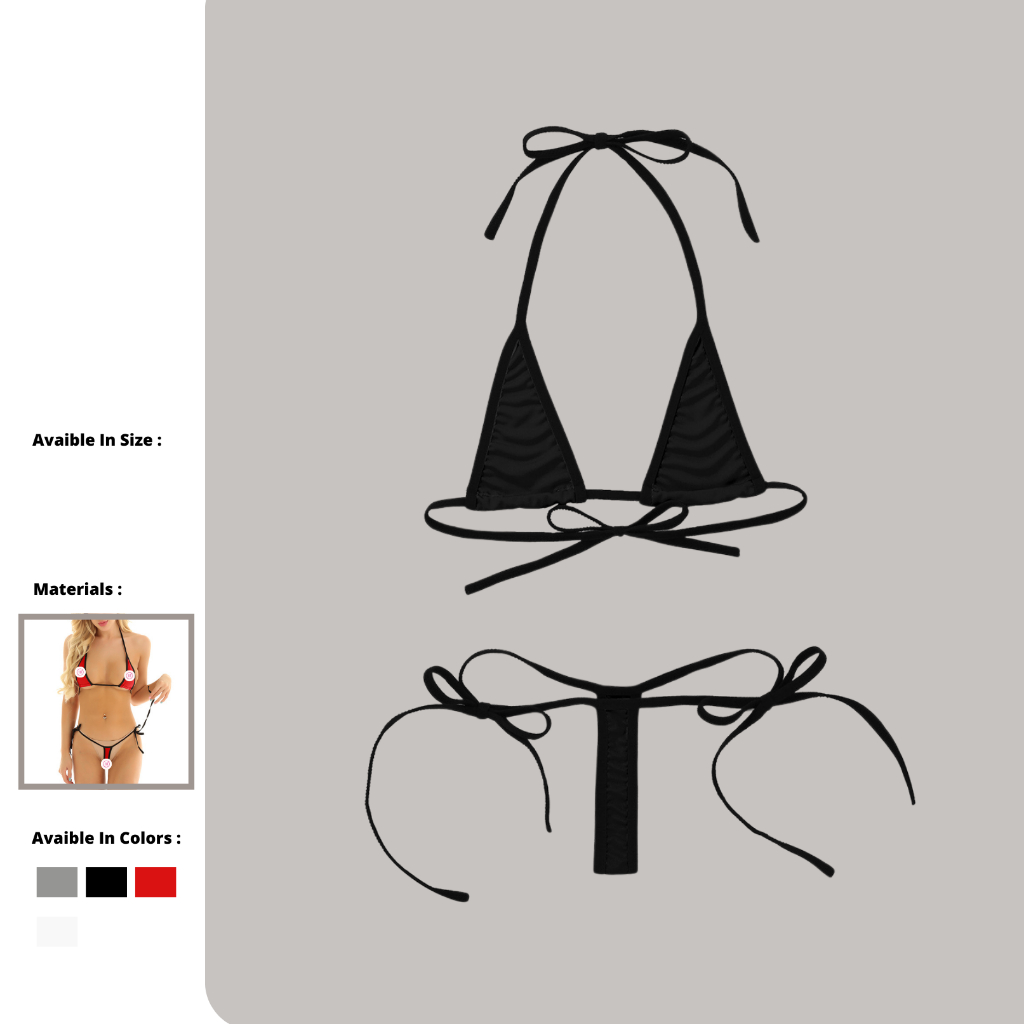 Set Bikini G String Mikro Seksi / Baju Renang Mini Thong SG009