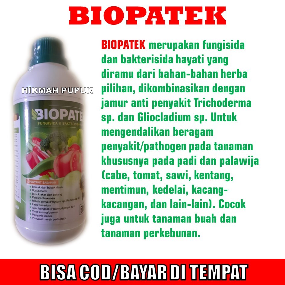 BIOPATEK Obat Busuk Batang Padi - Pupuk Busuk Batang Padi - Obat Cair Busuk Batang Padi - Pupuk Cair