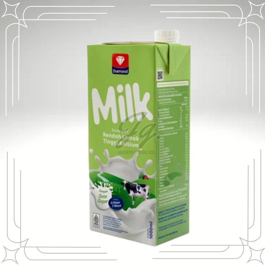 

Susu UHT Diamond Milk UHT Low Fat High Calcium 1Ltr 1000 ml