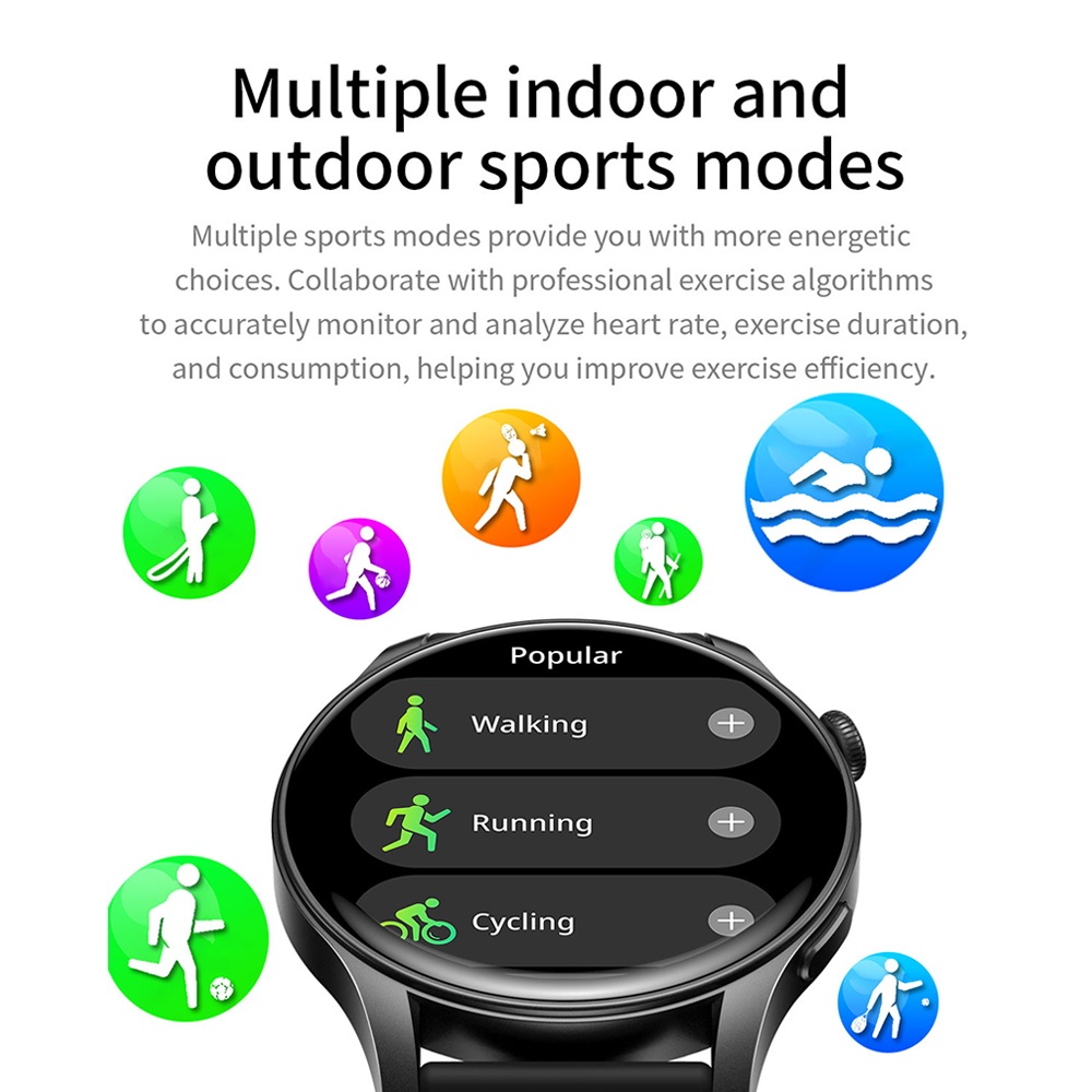 HOT DEALS skmei b55s Smartwatch Original Layar AMOLED Jam Tangan Pria dan wanita olahraga Bluetooth