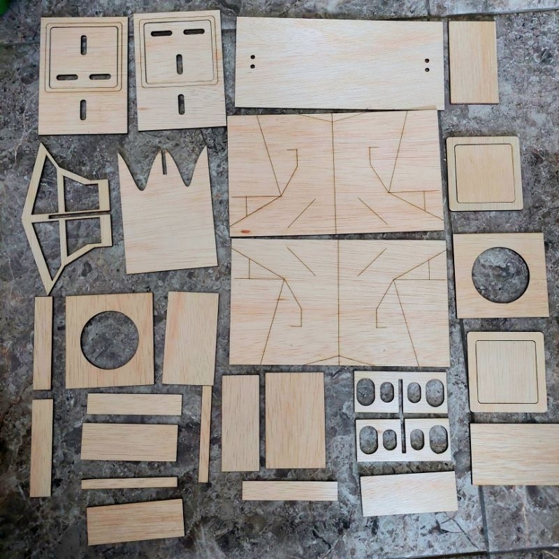 Potongan Box speaker CLA 2 x 2 inch belum di rakit