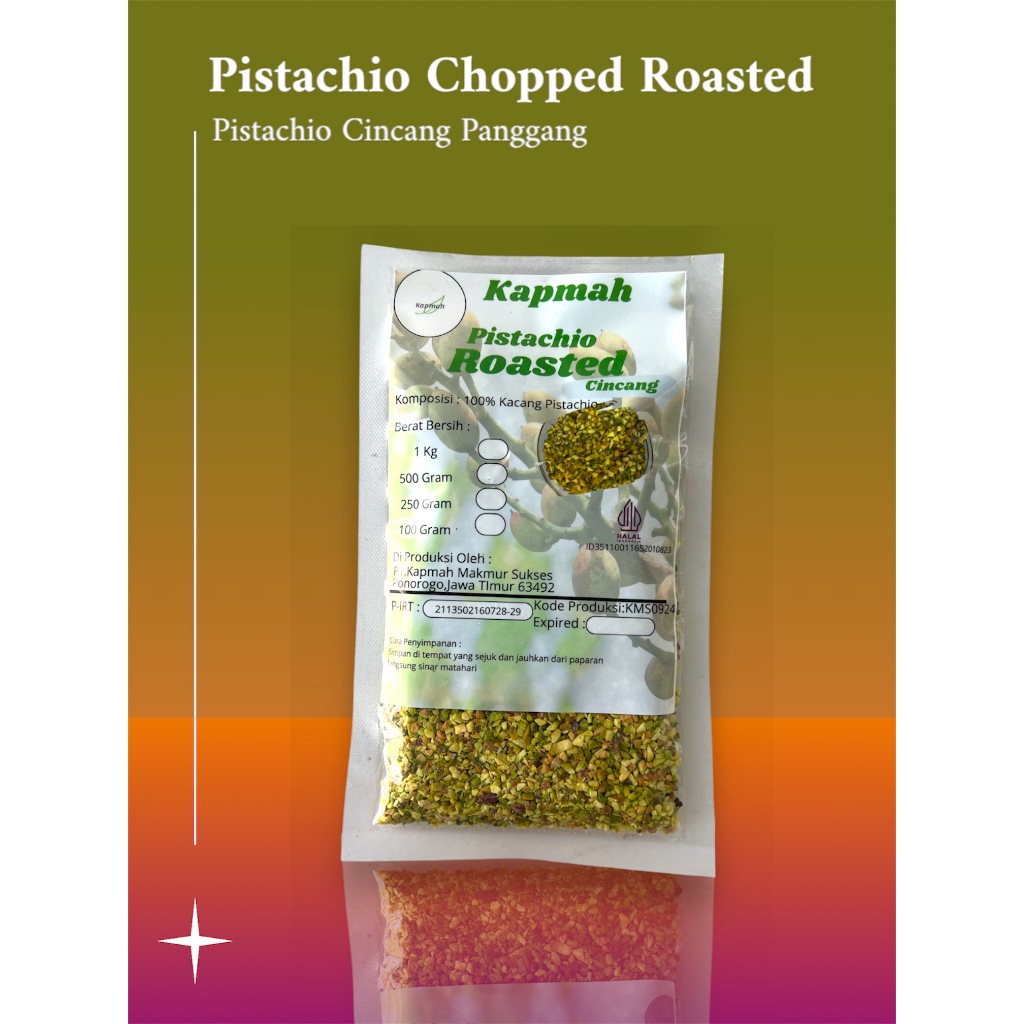 

Pistachio chopped/Diced Roasted 100g 3-6mm
