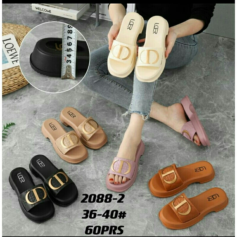 sandal slop wanita LCR motif CD
