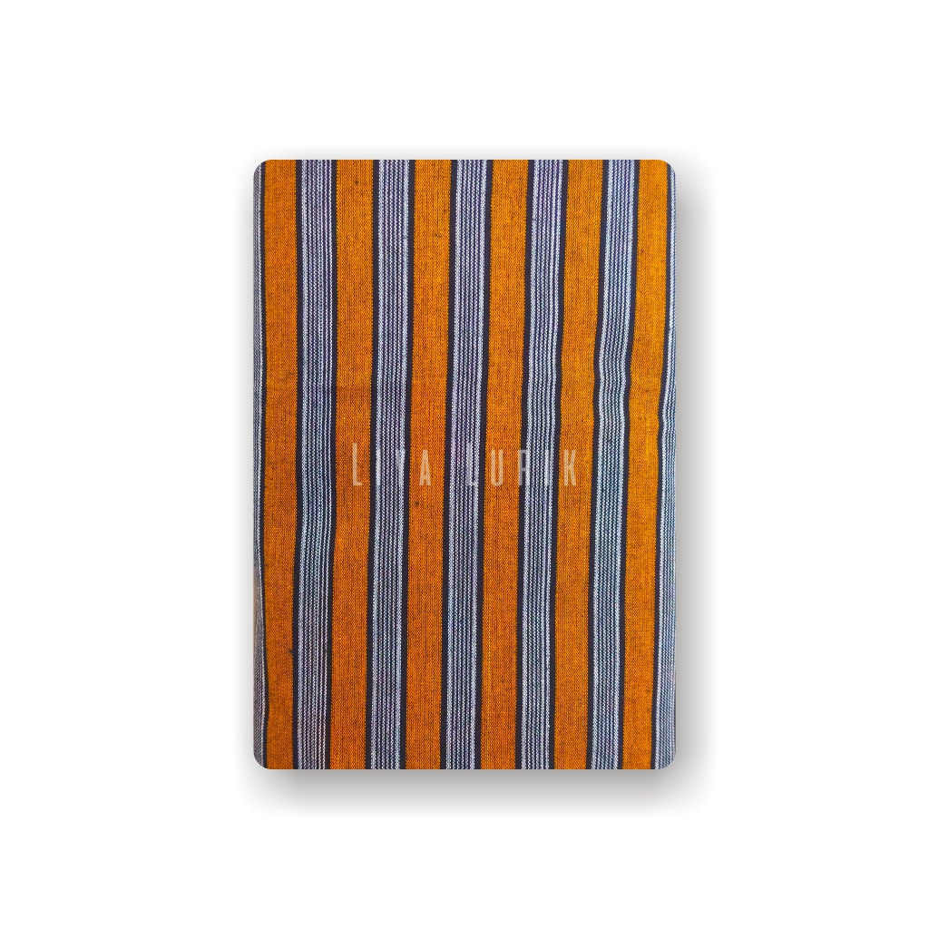 Kain Tenun Lurik Motif Kuning Salur Hitam Putih