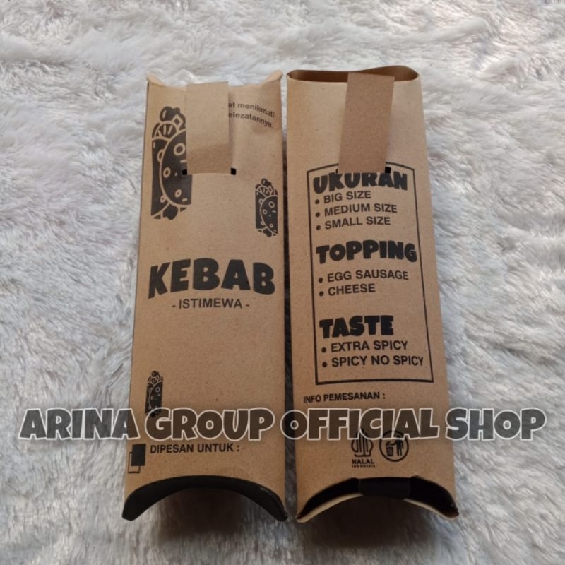 

100 LEMBAR KERTAS KEBAB TARIKAN DUPLEK COKLAT UKURAN 24 × 9,2 CM HIGH QUALITY TEBAL PRODUK TERBARU | KOTAK KEBAB KEKINIAN | DUS KEBAB VIRAL TIKTOK | KEMASAN KEBAB | BOX KEBAB 100 PCS MURAH | TOKO KEBAB OFFICIAL | ARINA SHIVA GROUP 1738