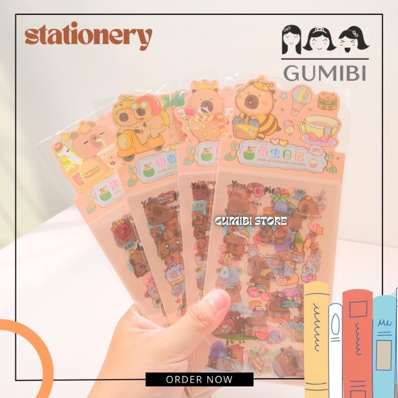 

STIKER 3 LEMBAR CAPYBARA STIKER CAPPYBARA KAPIBARA STIKER LUCU IMUT TERMURAH GUMIBI STORE