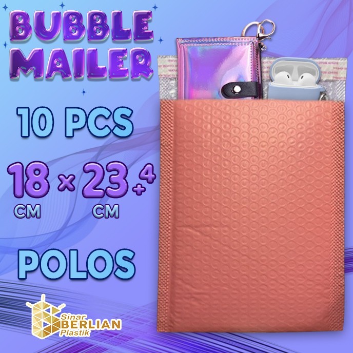 

Amplop Bubble Mailer Wrap Polos Pink Premium Quality 18x23+4 - 10PCS