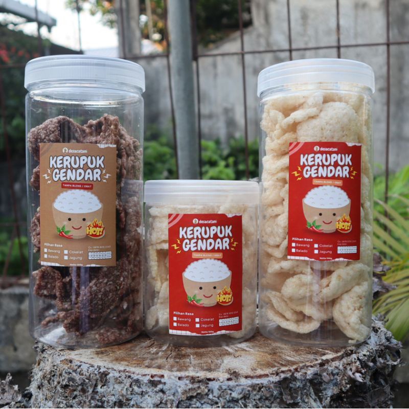 

Kerupuk nasi gendar matang asli madiun produksi bantul jogja rasa bawang home made ready mentah