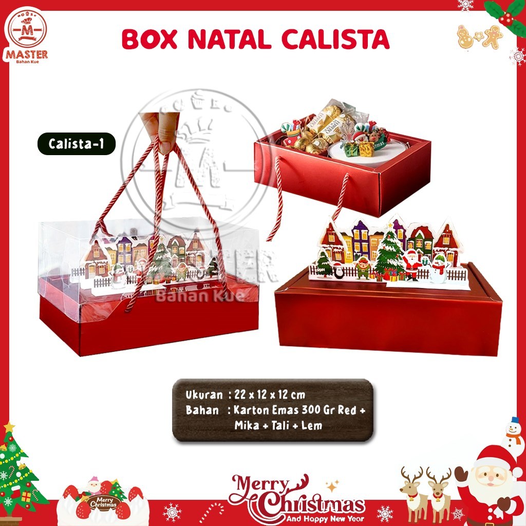 

Box Kado Natal CALISTA 22x12x12cm untuk Bolu Brownies Kue Kering Christmas Gift Box [1 pcs]