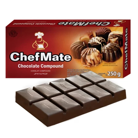 

ChefMate Dark Chocolate Compound Chef Mate Dcc Coklat Batang 250 gr