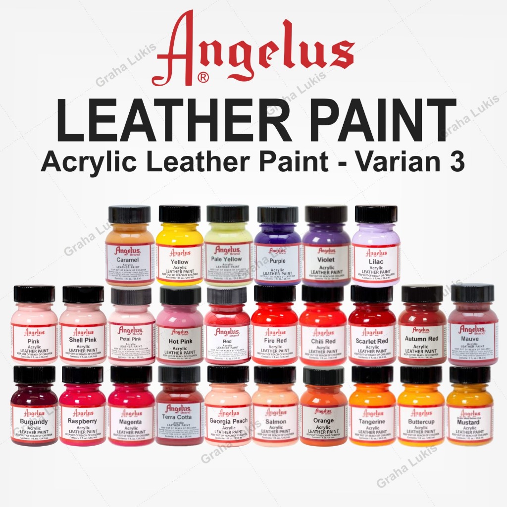 

Rad Angelus Acrylic Leather Paints 1oz - Varian 3 PINK / RED / YELLOW / ORANGE / PURPLE