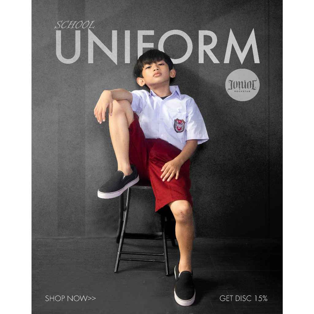 Setelan Baju SD Kemeja SD Putih Seragam sekolah SD Lengan Pendek Anak Laki-Laki