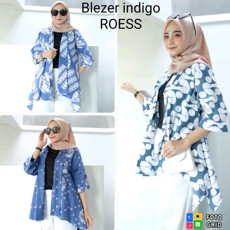 KODE U75S Bolero BatikOuter Blezer Wanita ModernBlezer Kekinian
