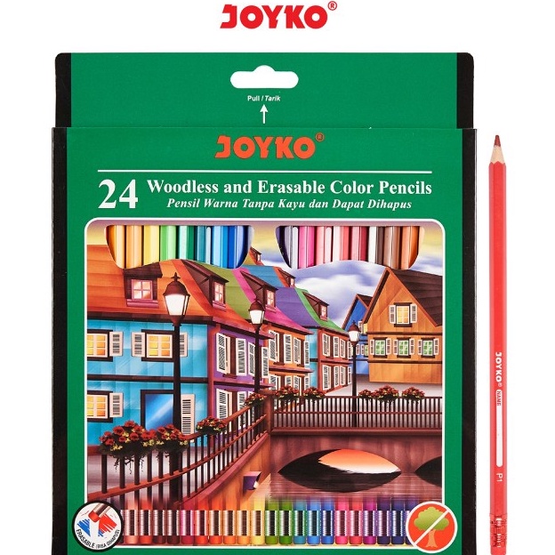 

KODE N79G Pensil Warna Joyko 24w CP115 Erasable