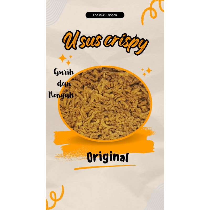 

KERIPIK USUS ORIGINAL 250 GRAM/KERIPIK USUS AYAM/KERIPIK USUS CRISPY KILOAN/KERIPIK USUS ASIN GURIH DAN RENYAH