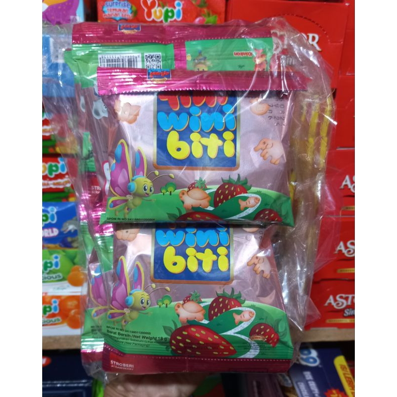 

Tini Wini Biti Rasa Stroberi & Cokelat 1 Renceng Isi 10 Bungkus @18g