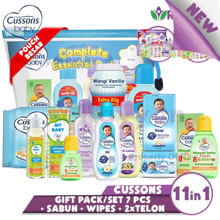 Cussons Baby Set Pack 11in1 Hampers - Biru Lengkap