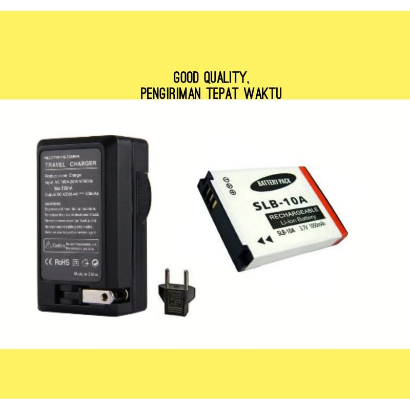 Baterai & Charger Kamera Samsung SLB-10A SLB10A - Batre Casan