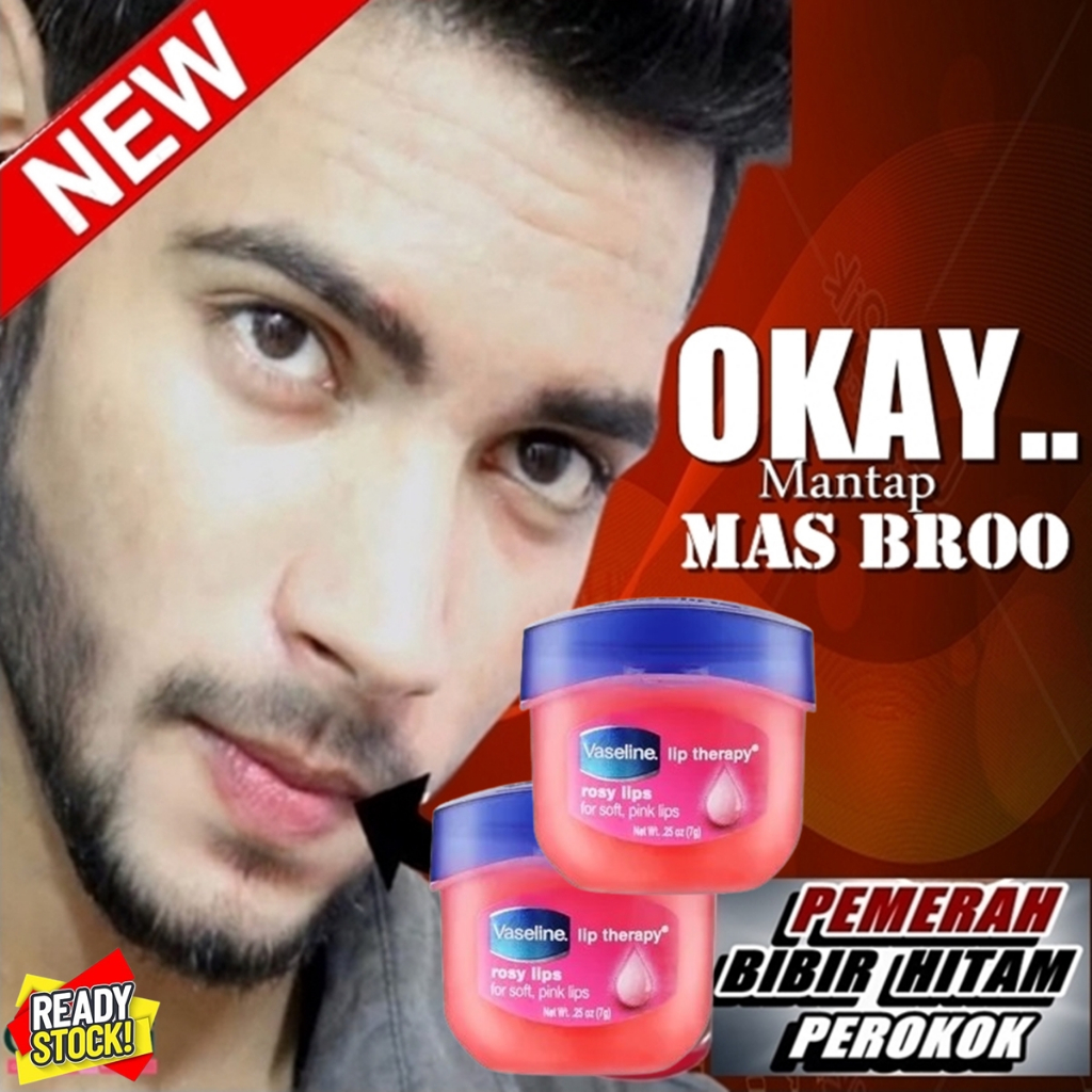 ASLI VASELINE LIP Penghilang Bibir Hitam Permanen Pria Perokok | Pelembab Bibir | Lip Balm | Pelemba