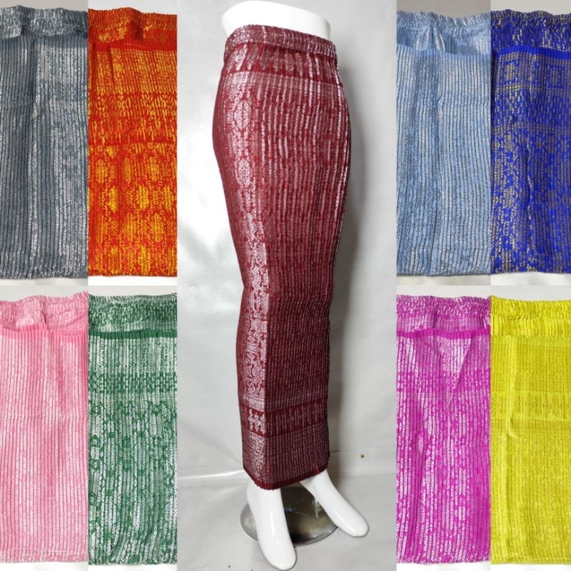 rok songket plisket / rok plisket kebaya / rok kebaya songket / rok bawahan kebaya / rok plisket mot