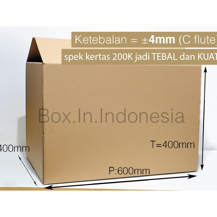 

SERBA MURAH ECER Kardus Baru 6x4x4 cm JUMBO TEBAL Coklat Polos